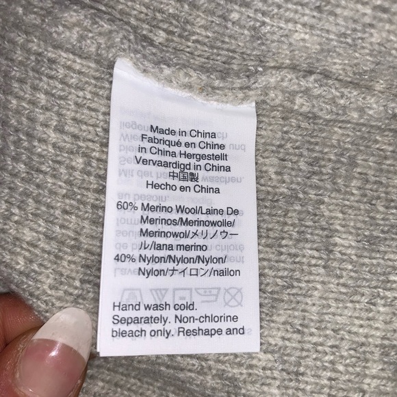 MADEWELL Gray Merino Wool Cardigan Sweater Sx - Picture 6 of 6